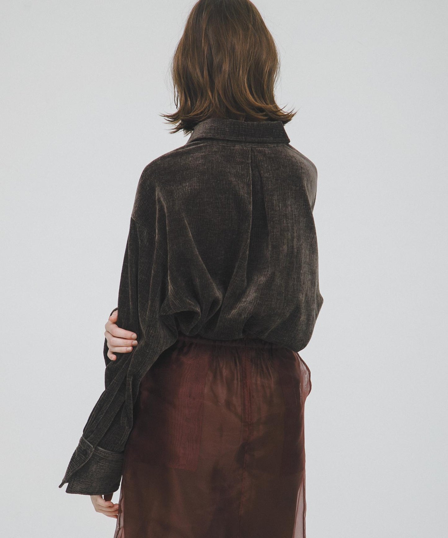 褶皺天鵝絨襯衫