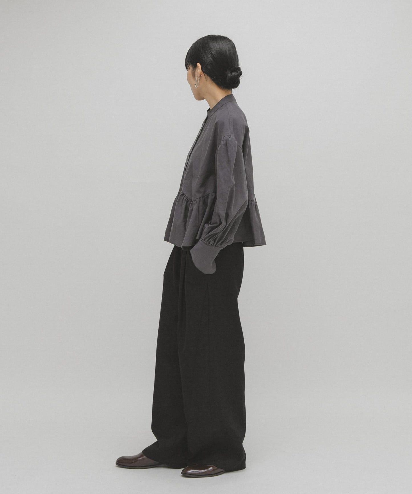 不對稱拼接襯衫