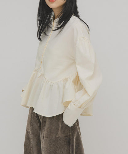 不對稱拼接襯衫