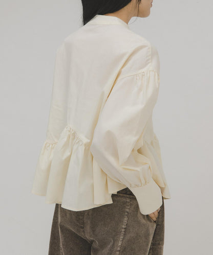 不對稱拼接襯衫
