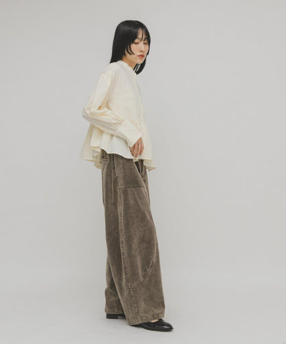 不對稱拼接襯衫