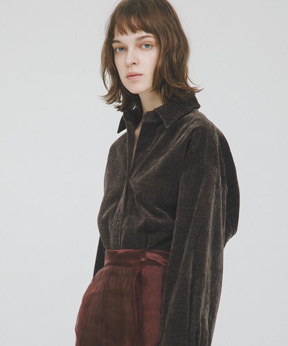 褶皺天鵝絨襯衫