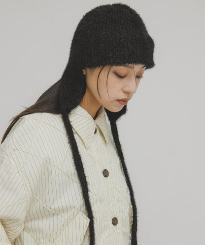 毛邊飛行員針織帽