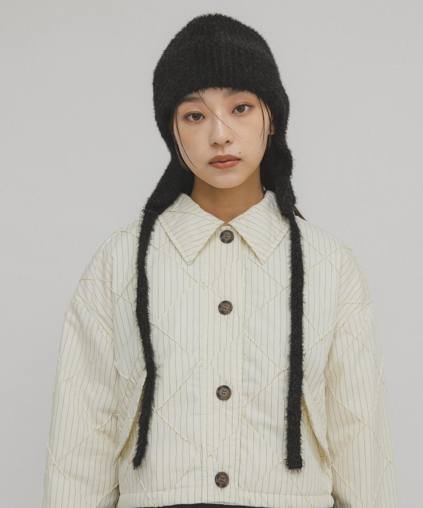 毛邊飛行員針織帽