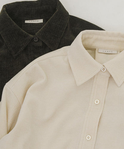 褶皺天鵝絨襯衫