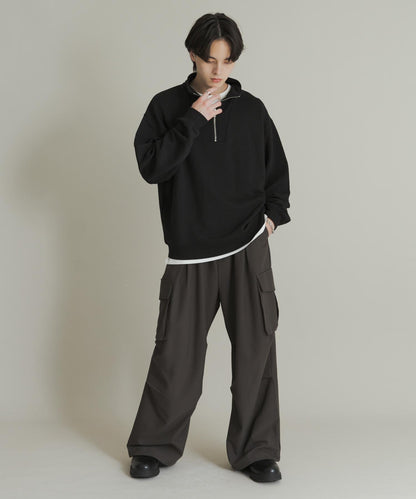 部分網絡限定色半拉鍊長袖衛衣