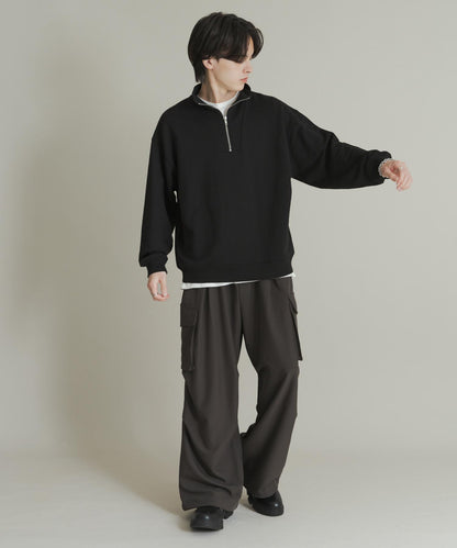 部分網絡限定色半拉鍊長袖衛衣