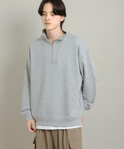 部分網絡限定色半拉鍊長袖衛衣