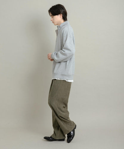 拼接燈芯絨寬鬆休閒褲