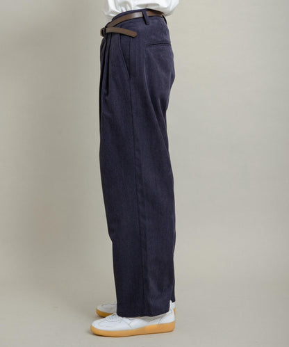 拼接燈芯絨寬鬆休閒褲