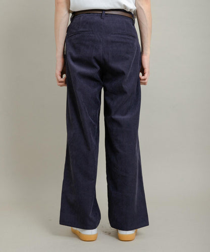 拼接燈芯絨寬鬆休閒褲