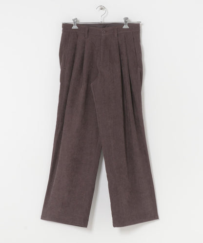 拼接燈芯絨寬鬆休閒褲