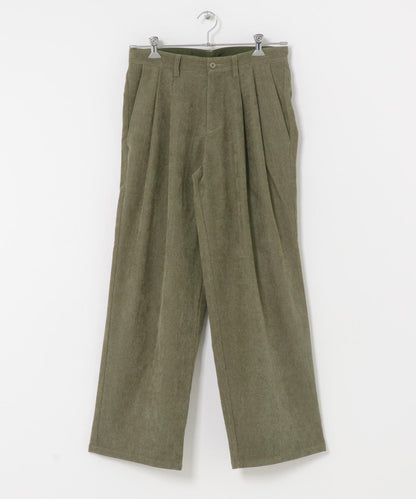 拼接燈芯絨寬鬆休閒褲