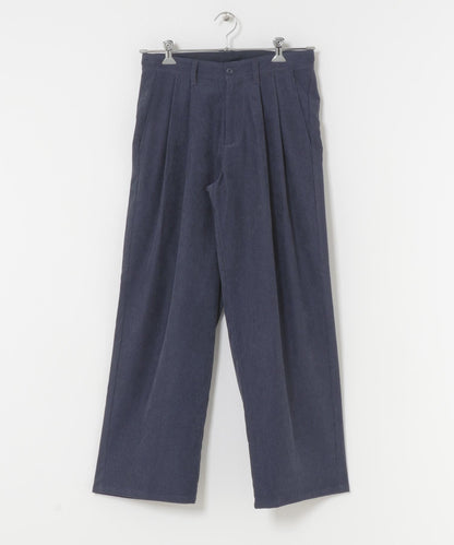 拼接燈芯絨寬鬆休閒褲