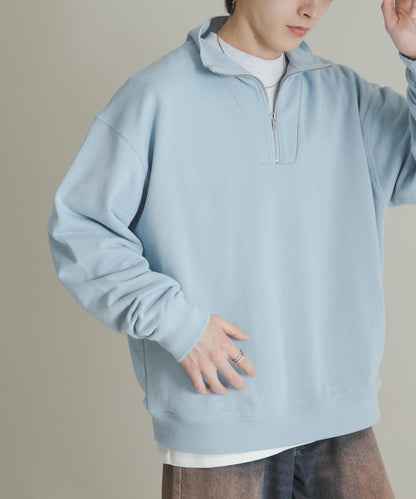 部分網絡限定色半拉鍊長袖衛衣