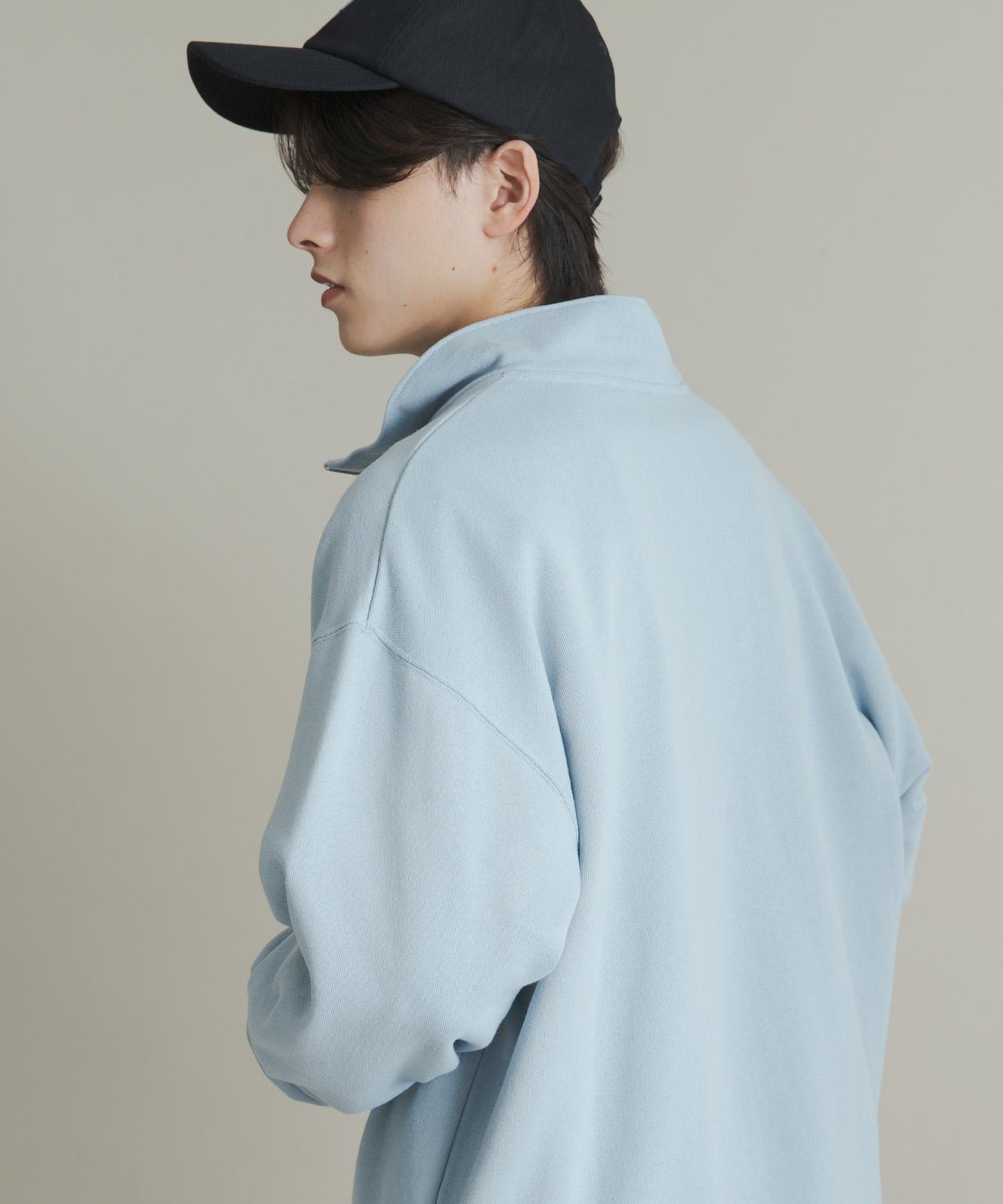 部分網絡限定色半拉鍊長袖衛衣