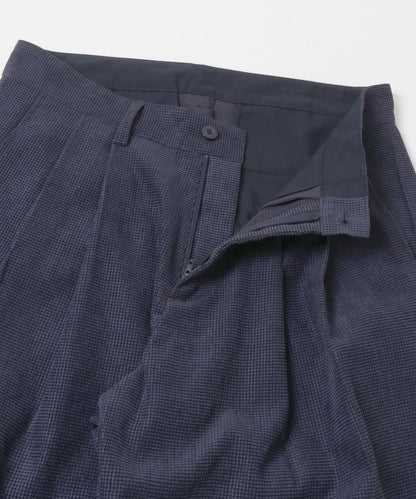 拼接燈芯絨寬鬆休閒褲