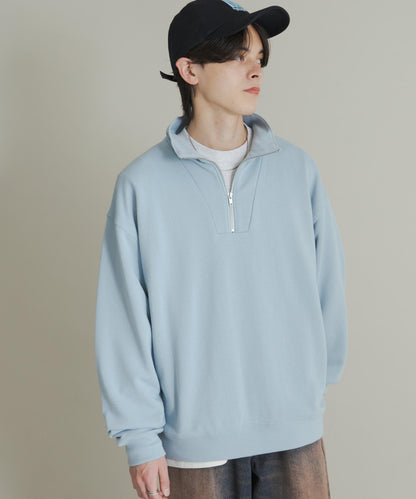 部分網絡限定色半拉鍊長袖衛衣