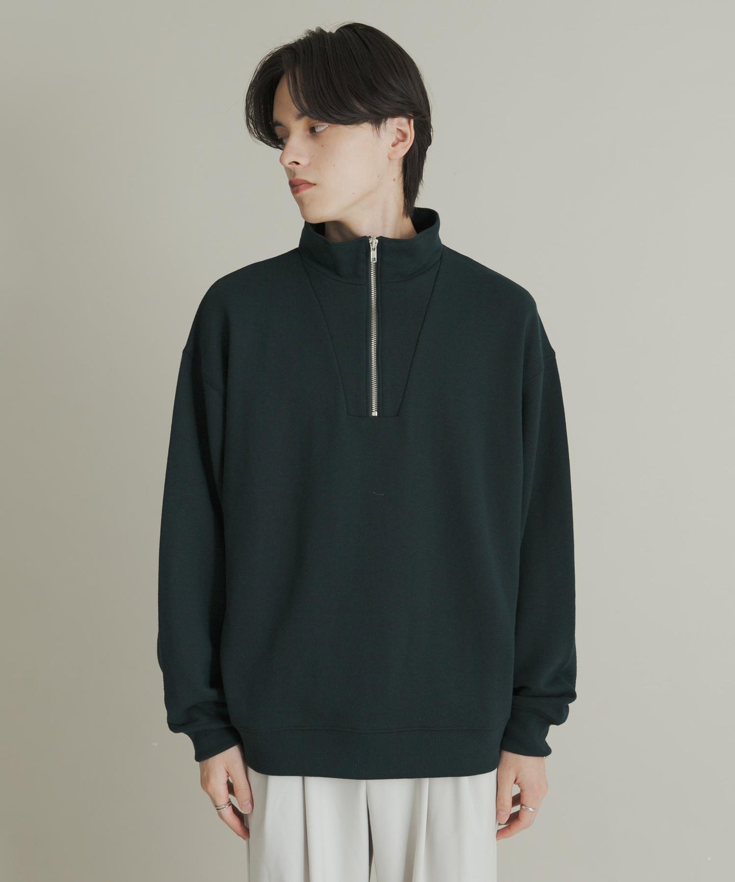 部分網絡限定色半拉鍊長袖衛衣