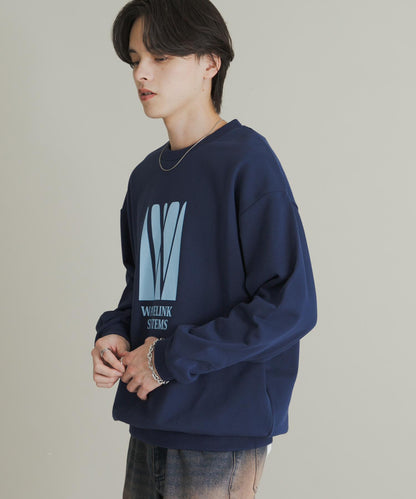 拼接圖案標誌衛衣