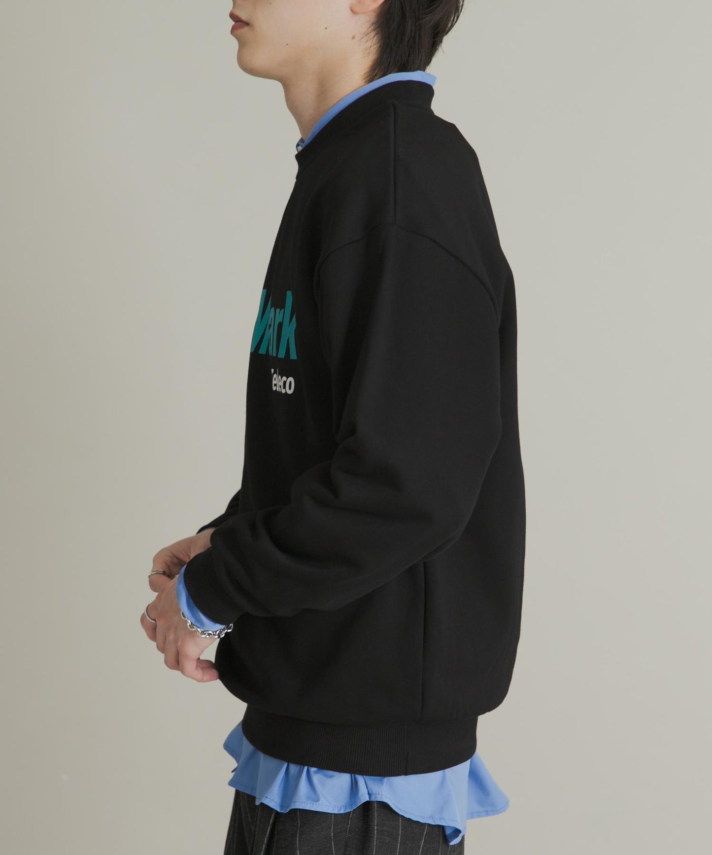 拼接圖案標誌衛衣