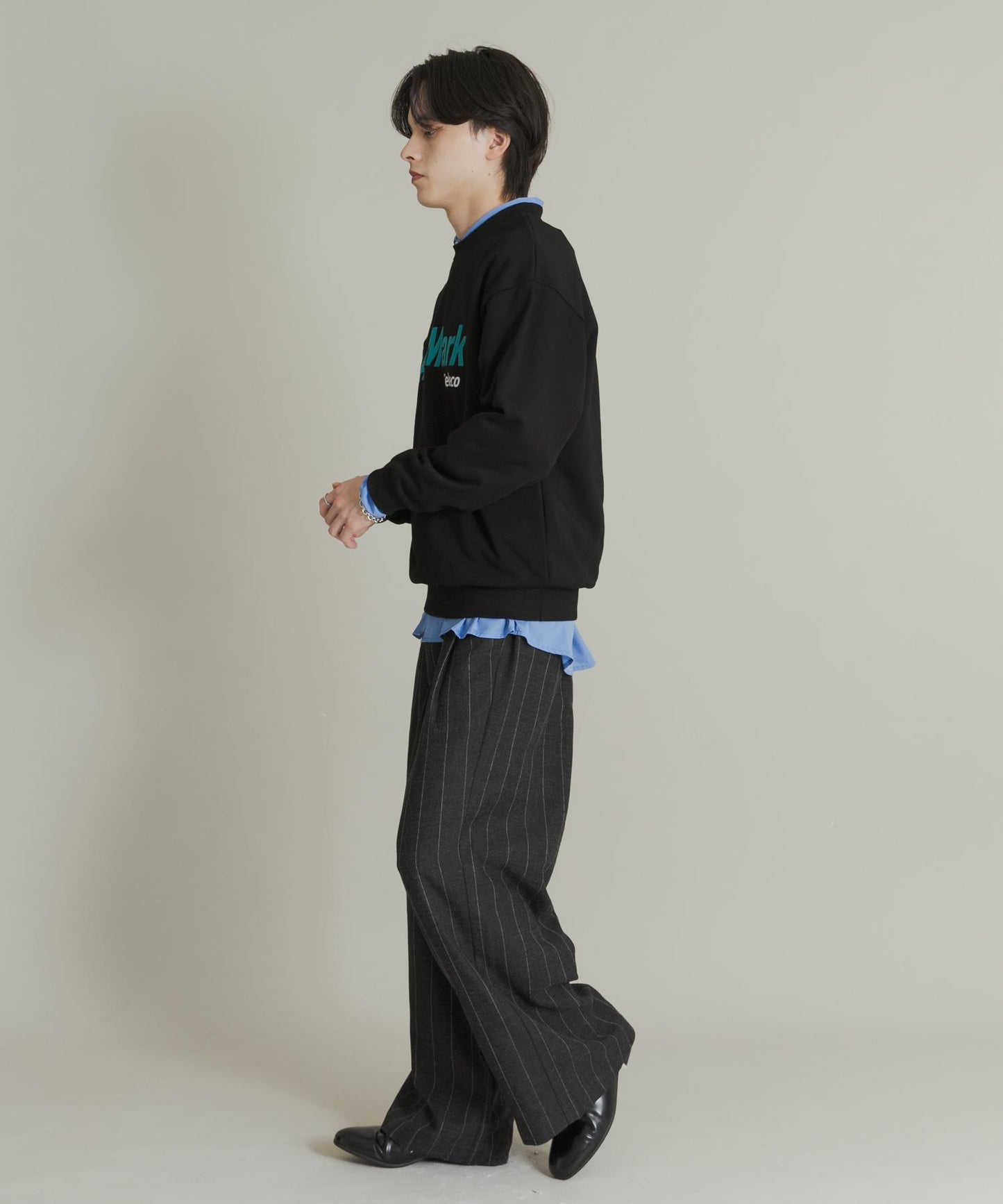 拼接圖案標誌衛衣