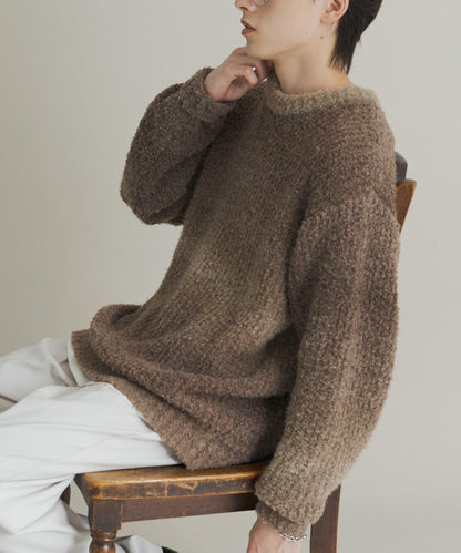 漸變色圈圈紗針織衫