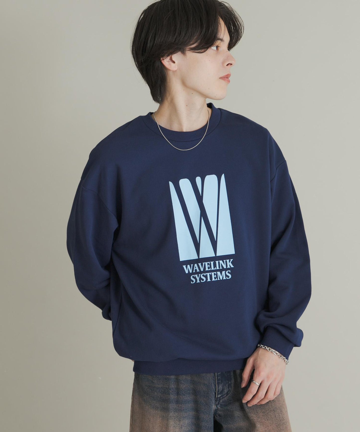 拼接圖案標誌衛衣