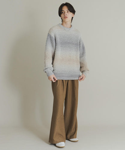 漸變色圈圈紗針織衫