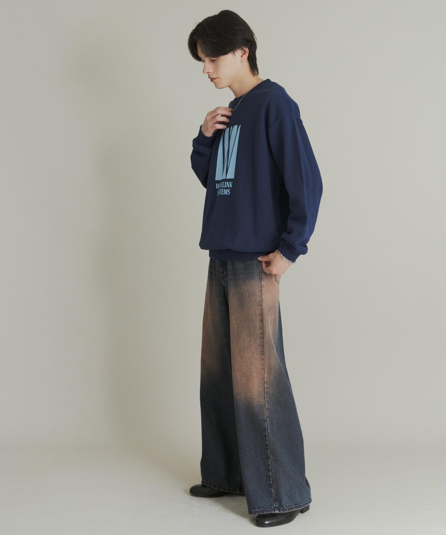 拼接圖案標誌衛衣