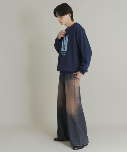 拼接圖案標誌衛衣