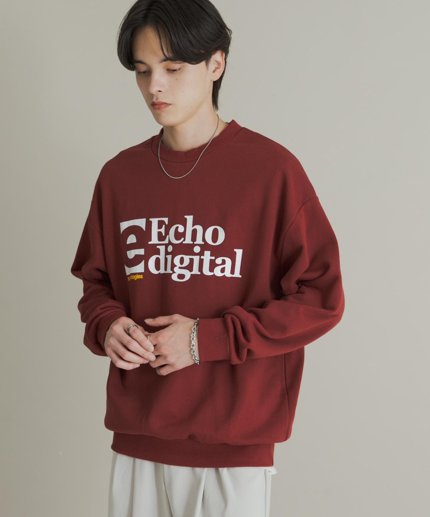 拼接圖案標誌衛衣