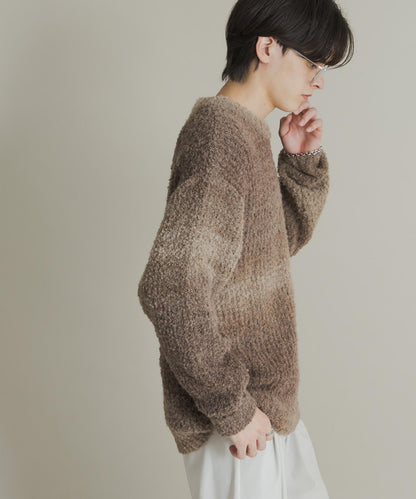 漸變色圈圈紗針織衫