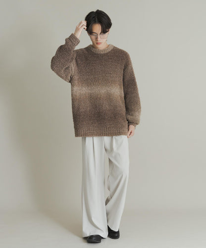 漸變色圈圈紗針織衫