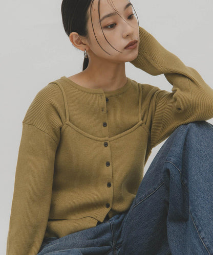 吊帶背心套裝針織衫