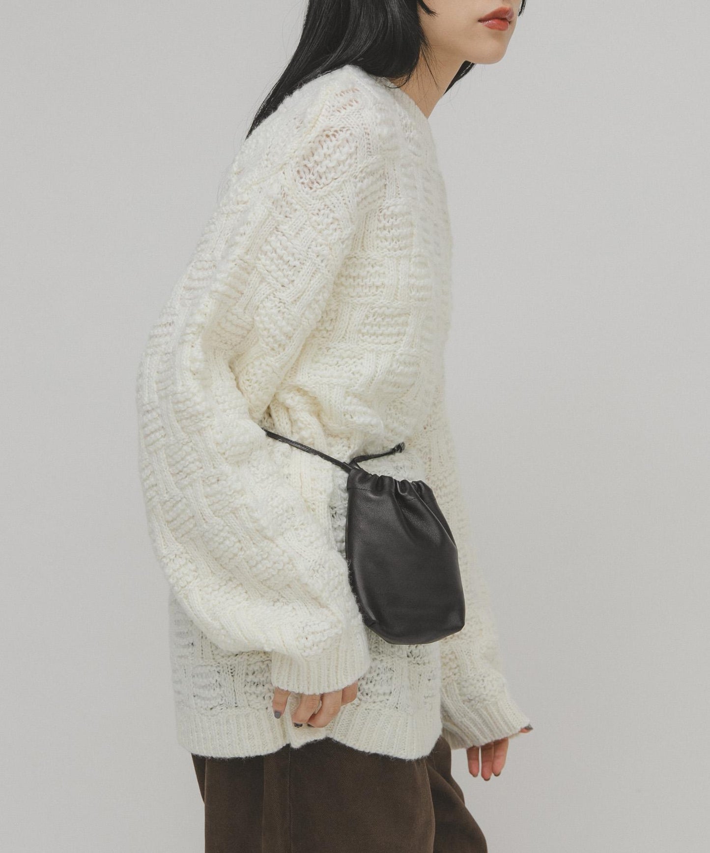 格紋圖案針織衫