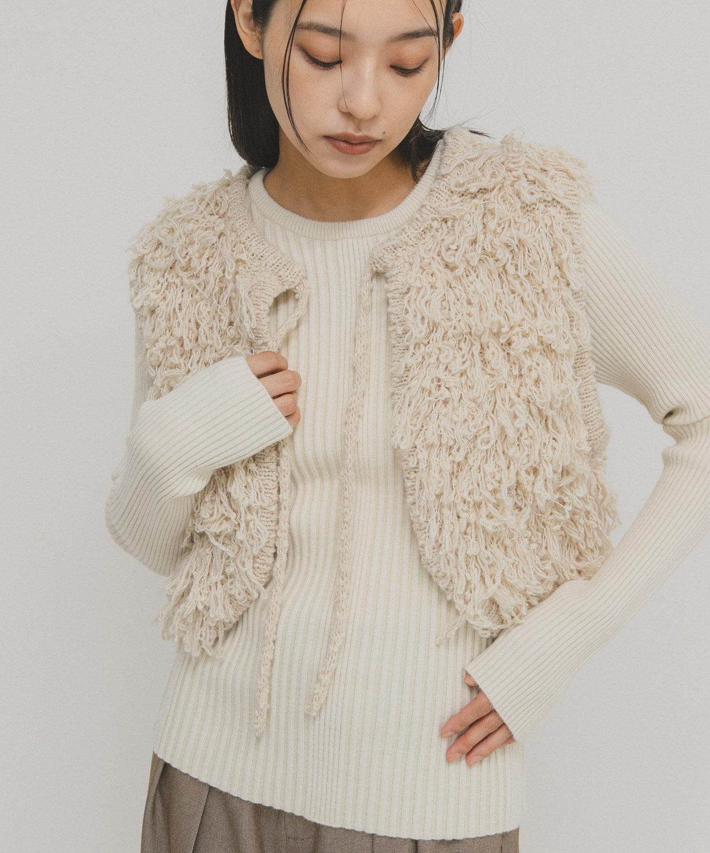 illi 隨機羅紋圓領針織衫