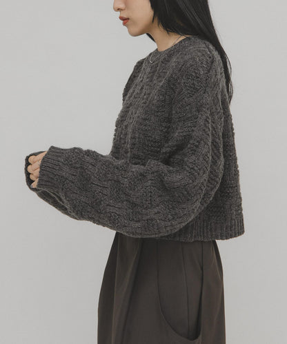 格紋圖案針織衫