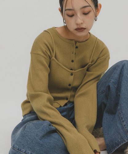 吊帶背心套裝針織衫