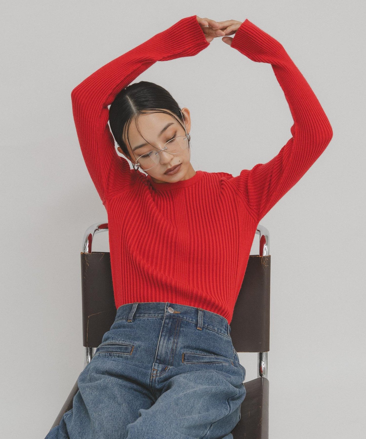 illi 隨機羅紋圓領針織衫