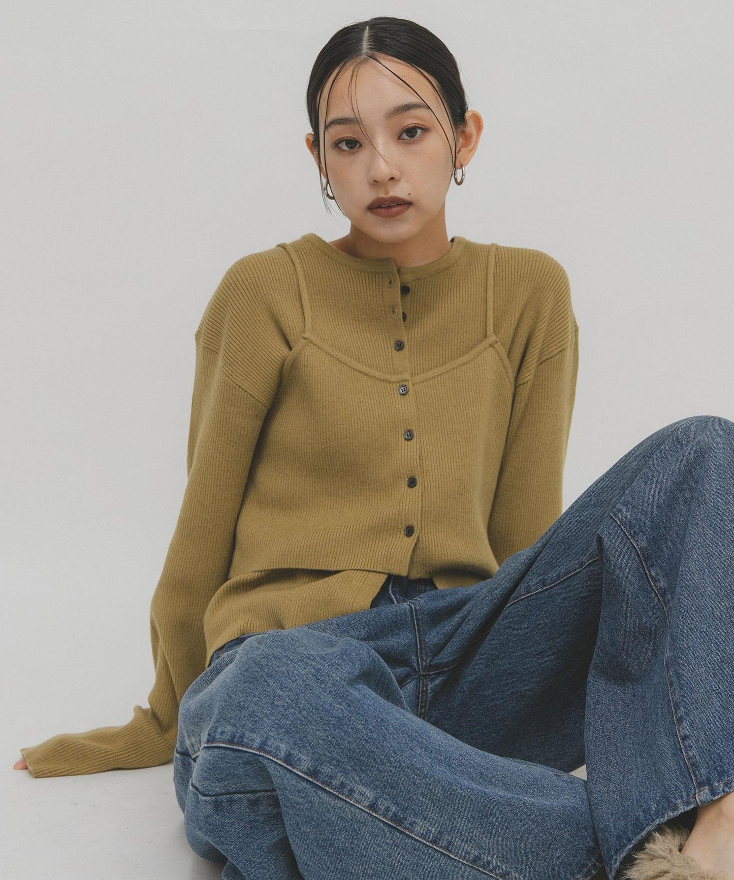 吊帶背心套裝針織衫