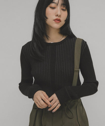 illi 隨機羅紋圓領針織衫