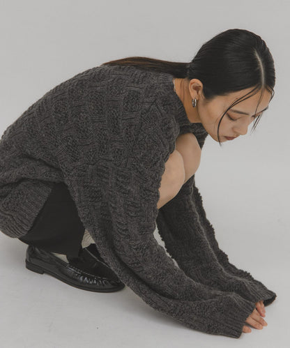 格紋圖案針織衫