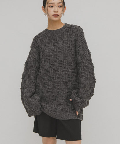 格紋圖案針織衫