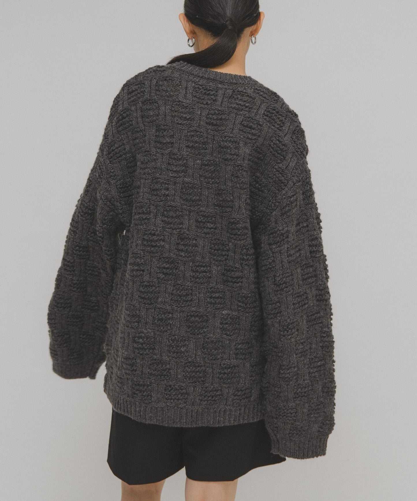 格紋圖案針織衫