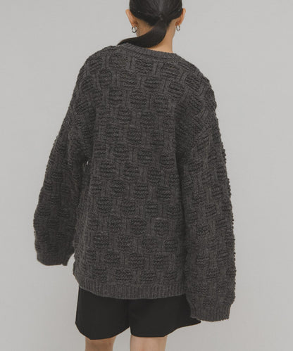 格紋圖案針織衫