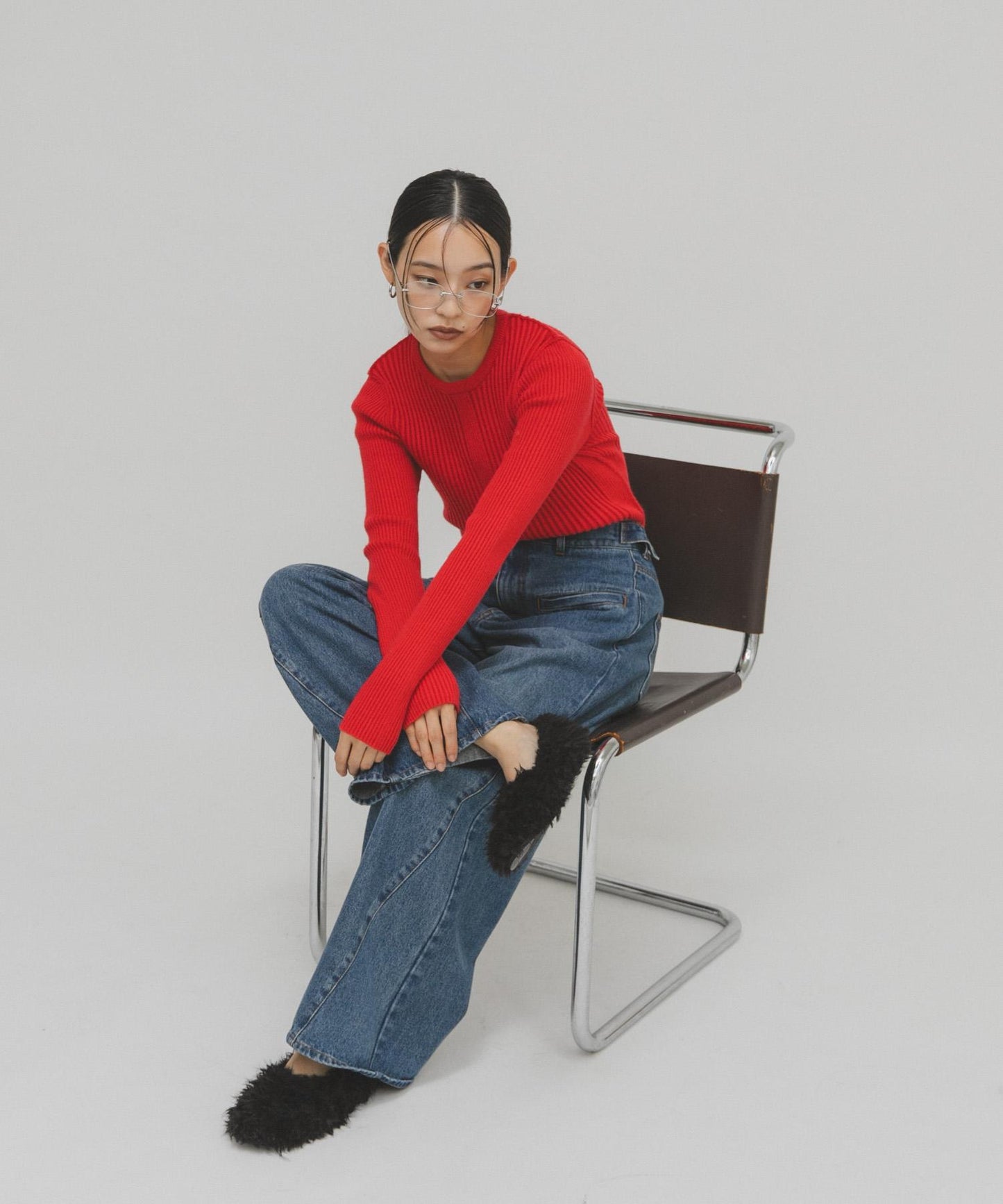 illi 隨機羅紋圓領針織衫