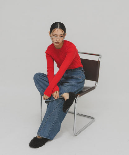 illi 隨機羅紋圓領針織衫