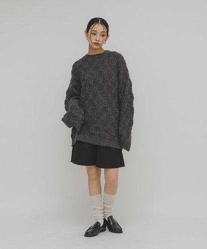 格紋圖案針織衫