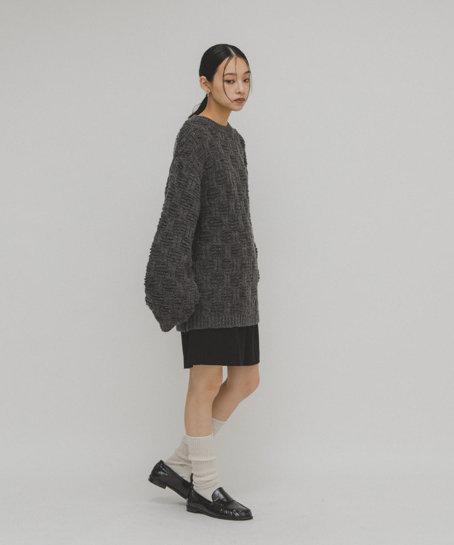 格紋圖案針織衫